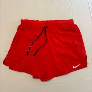 Nike Dri-Fit Running Shorts Men’s Medium Red Lightweight Athletic